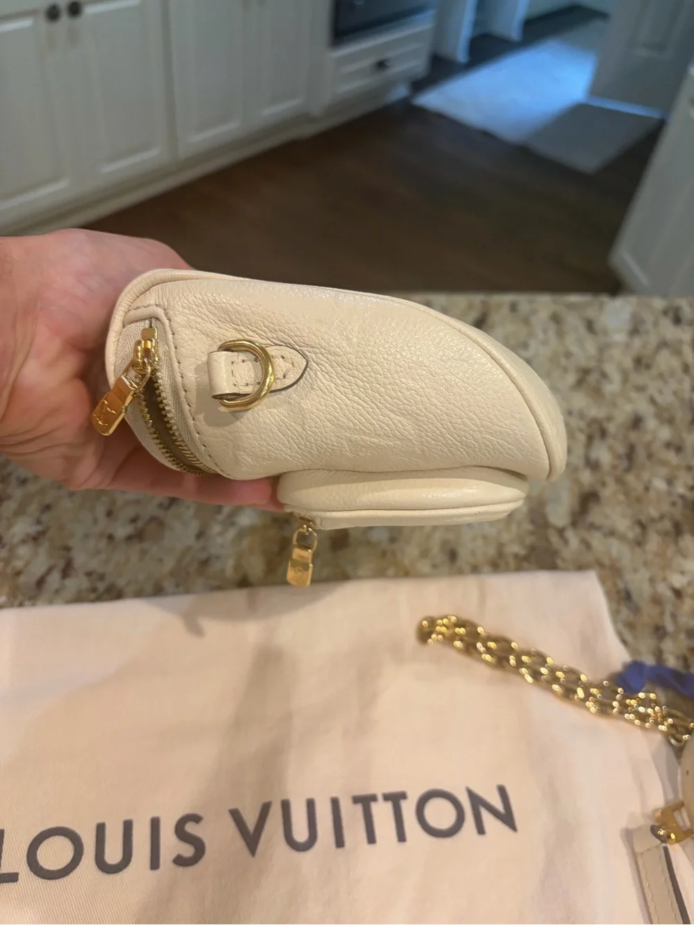 Louis Vuitton Cream Monogram Empreinte Crossbody Bumbag